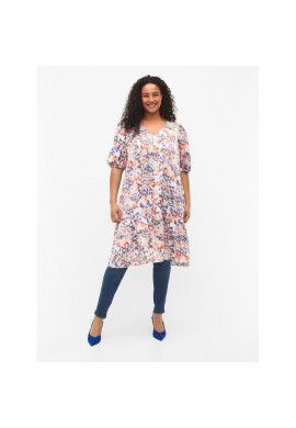 Zizzi Рокля M58823A Бял Regular Fit - Pepit.bg