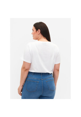 Zizzi Тишърт V50224B Бял Regular Fit - Pepit.bg