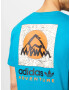 ADIDAS ORIGINALS Тениска 'Adventure Mountain Back' лазурно синьо / оранжево / черно / бяло - Pepit.bg