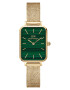 Daniel Wellington Аналогов часовник 'Quadro Pressed Evergold G Green' злато / тъмнозелено - Pepit.bg