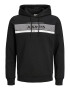 JACK & JONES Суичър 'ALEX' черно / бяло - Pepit.bg