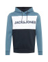 JACK & JONES Суичър опушено синьо / нощно синьо / бяло - Pepit.bg