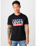 LEVI'S Тениска 'LSE_GRAPHIC CREWNECK TE BLACKS' нейви синьо / сьомга / черно / бяло - Pepit.bg