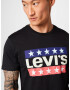 LEVI'S Тениска 'LSE_GRAPHIC CREWNECK TE BLACKS' нейви синьо / сьомга / черно / бяло - Pepit.bg