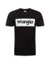 WRANGLER Тениска 'SS LOGO TEE' черно / бяло - Pepit.bg