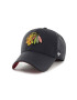 47brand Шапка с козирка Nhl Chicago Blackhawks в черно с апликация - Pepit.bg