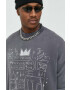 Abercrombie & Fitch Суичър в сиво с десен - Pepit.bg