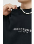 Abercrombie & Fitch Суичър в черно с апликация - Pepit.bg