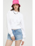 Abercrombie & Fitch Суичър в бяло с изчистен дизайн - Pepit.bg