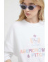 Abercrombie & Fitch Суичър в бяло с апликация - Pepit.bg