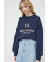 Abercrombie & Fitch Суичър в тъмносиньо с апликация - Pepit.bg