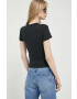 Abercrombie & Fitch Тениска в черно - Pepit.bg