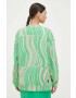 adidas by Stella McCartney Памучен суичър в зелено с десен - Pepit.bg