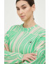adidas by Stella McCartney Памучен суичър в зелено с десен - Pepit.bg