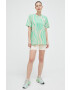 adidas by Stella McCartney Памучна тениска в зелено - Pepit.bg