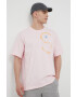 adidas by Stella McCartney Памучна тениска в розово с принт - Pepit.bg