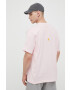 adidas by Stella McCartney Памучна тениска в розово с принт - Pepit.bg