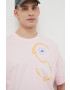 adidas by Stella McCartney Памучна тениска в розово с принт - Pepit.bg