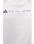 adidas by Stella McCartney Суичър GL7336 дамски в бяло с изчистен дизайн - Pepit.bg