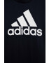 adidas Детска памучна тениска U BL в тъмносиньо с принт - Pepit.bg