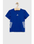 adidas Детска тениска U RUN 3S в синьо с принт - Pepit.bg