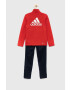 adidas Детски анцуг U BL в червено - Pepit.bg