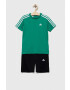 adidas Детски комплект U TR-ES 3S в зелено - Pepit.bg