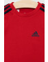 adidas Детски памучен комплект I 3S в червено - Pepit.bg