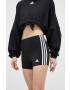 adidas Къс панталон в черно с десен с висока талия - Pepit.bg