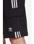 adidas Originals Памучен къс панталон Adicolor Classics 3-Stripes Cargo в черно - Pepit.bg