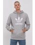 adidas Originals Памучен суичър H06669 мъжки в сиво с принт - Pepit.bg