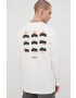 adidas Originals Памучна блуза с дълги ръкави HF4783 Adventure Longsleeve в бяло с принт - Pepit.bg