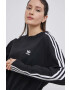 adidas Originals Памучна рокля Adicolor HC2059 в черно среднодълъг модел с уголемена кройка - Pepit.bg