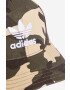 adidas Originals Памучна шапка с козирка Camo Baseball Cap в зелено с десен - Pepit.bg