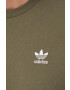 adidas Originals Памучна тениска в зелено с апликация - Pepit.bg