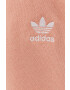 adidas Originals Панталон H37874 дамски в оранжево с изчистен дизайн - Pepit.bg