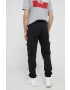 adidas Originals Панталон HE6989 Adicolor Essentials Trefoil Cargo Pants мъжки в черно с изчистен дизайн - Pepit.bg