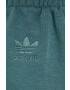 adidas Originals Панталони Trefoil Moments HE4751 дамски в тюркоазено с изчистен дизайн - Pepit.bg