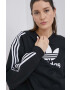 adidas Originals Суичър Adicolor HC4622 дамски в черно с принт - Pepit.bg