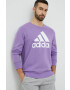 adidas Памучен суичър в лилаво с принт - Pepit.bg