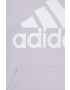adidas Памучен суичър В лилаво с качулка с принт - Pepit.bg