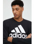 adidas Памучен суичър в черно с принт - Pepit.bg