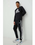 adidas Памучен суичър в черно с принт - Pepit.bg