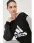 adidas Памучен суичър в черно с принт - Pepit.bg