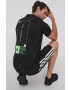 adidas Performance Памучна тениска в черно с принт - Pepit.bg