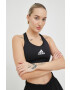adidas Performance Спортен сутиен PowerReact в черно с изчистен дизайн - Pepit.bg