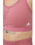 adidas Performance Сутиен за йога Coreessentials в розово с изчистен дизайн - Pepit.bg