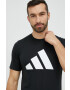 adidas Performance Тениска за трениране в черно с принт - Pepit.bg