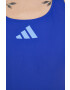 adidas Performance Цял бански 3 Bar Logo в синьо с мека чашка - Pepit.bg