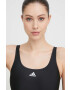 adidas Performance Цял бански 3-Stripes в черно с меки чашки - Pepit.bg